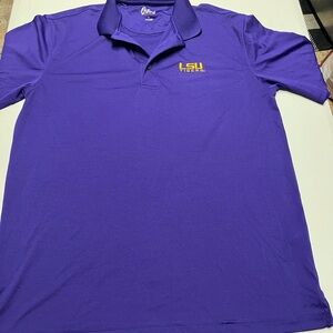 Oxford Large LSU Tigers Purple Polo Shirt